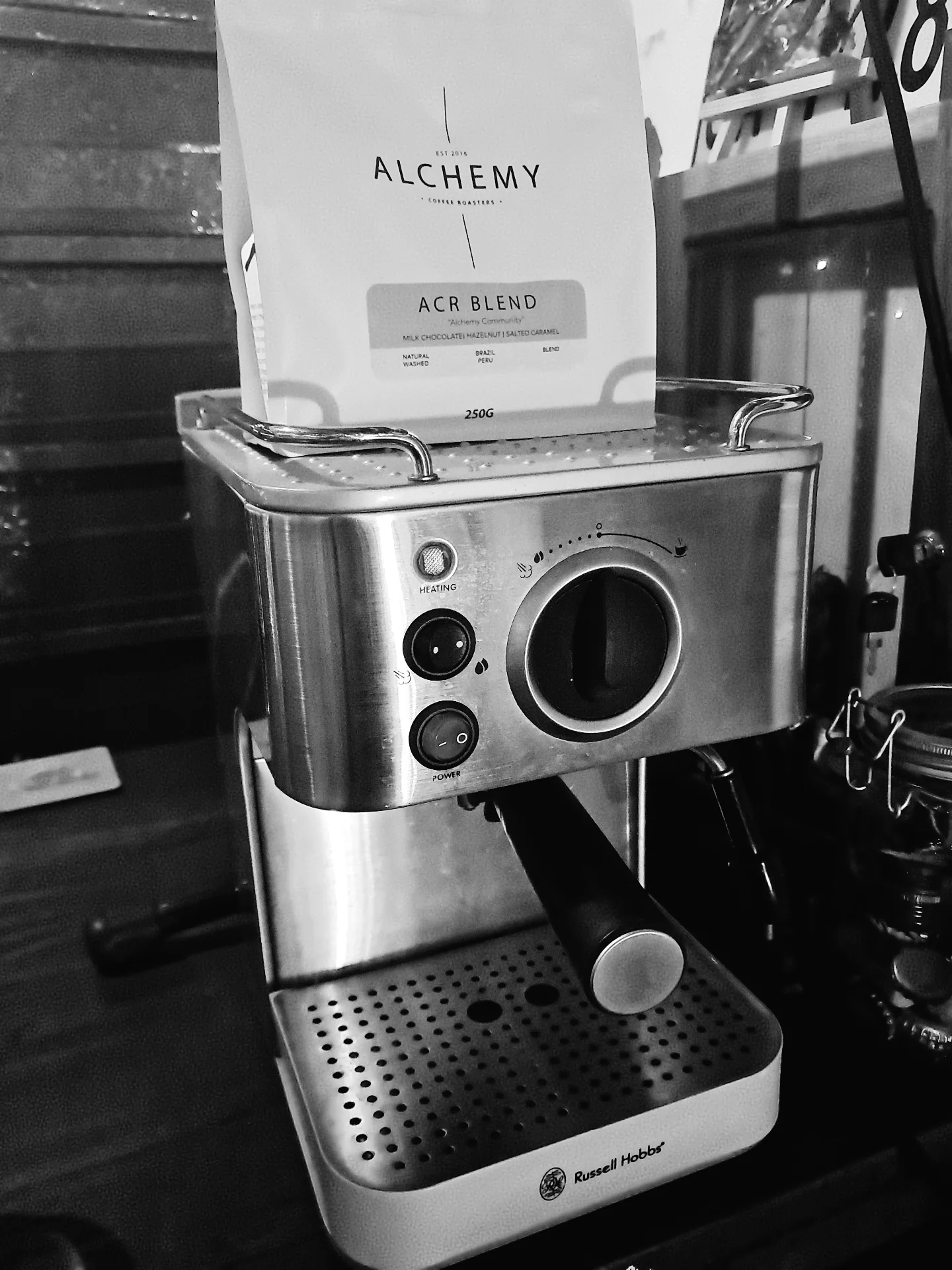 Coffee and cold drinks served in the garage